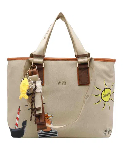 V73 V°73 Beige Tita Tote Bag In Neutral