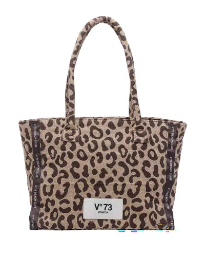 V73 V°73 Beige/moro Ilene Shopping Bag In Brown