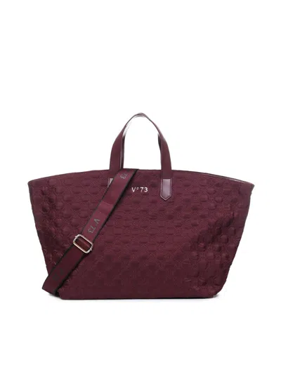 V73 Biel Bag With Quilted Effect In Bordeaux