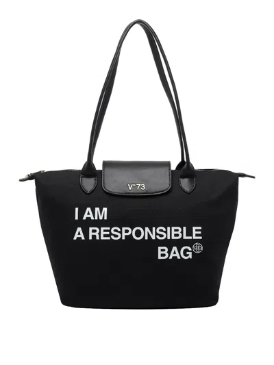 V73 V°73 Black Responsible Tote Bag