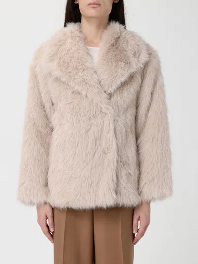 V73 FUR COAT V73 WOMAN COLOR BEIGE,H59374022