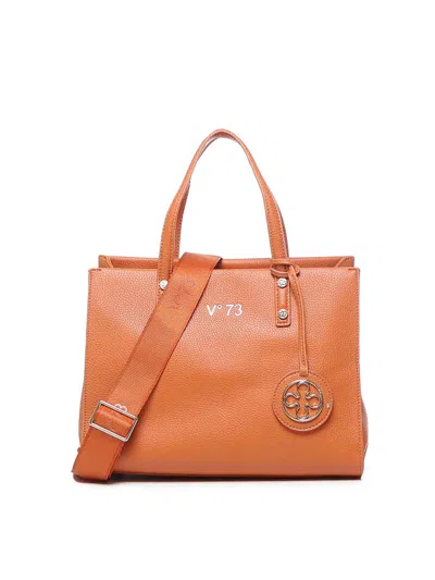 V73 Lara Tote Bag With Logo In Orange
