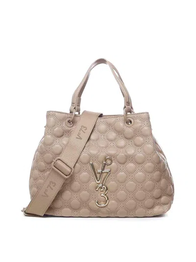 V73 Marzia Quilted Tote Bag In Gold