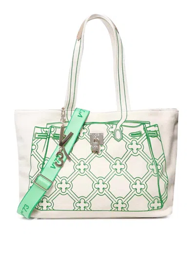 V73 Must Canvas Tote Bag In Green