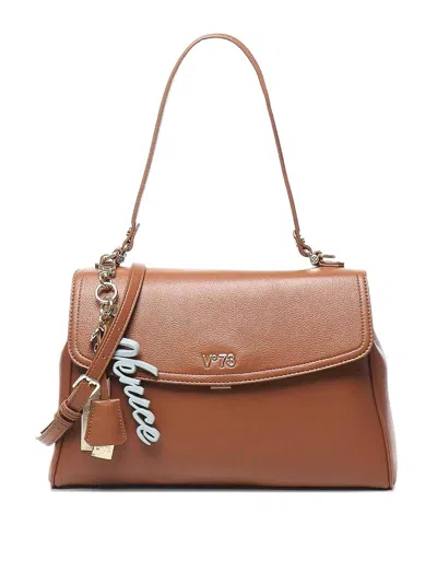 V73 Penelope Leather Shoulder Bag In Brown