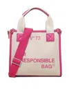 V73 Responsibility Bis Canvas Tote Bag In Multicolour