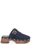 V73 V73 BUCKLE DETAILED DENIM SANDALS