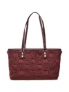 V73 Cate Quilted-effect Tote Bag In Red