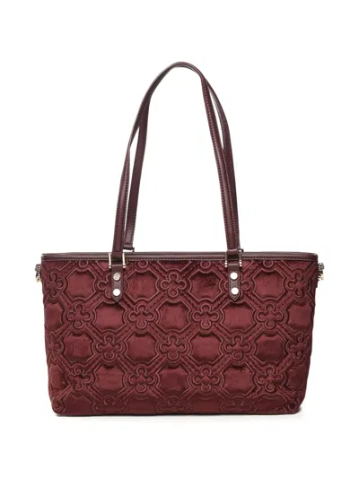 V73 Cate Quilted-effect Tote Bag In Red