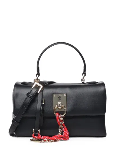V73 Chain-link Detail Shoulder Bag In Red