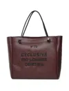 V73 Cortina Embroidered-lettering Tote Bag In Purple