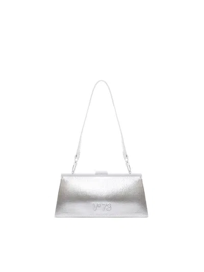 V73 Crow Sports Laminated Clutch Bag In Silver