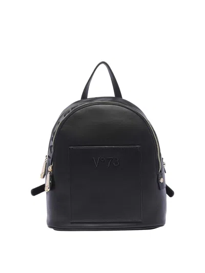 V73 Echo 73 Logo-embroidered Backpack In Black