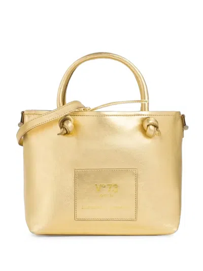 V73 Elly Metallic Leather Shoulder Bag In Gold