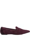 V73 Embellished Loafers In Burgundy