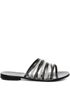 V73 Embellished Open-toe Flat Sandals