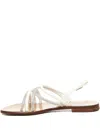 V73 Embellished-strap Flat Sandals In White