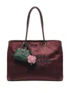 V73 Secret Garden Shopping Bag In Burgundy