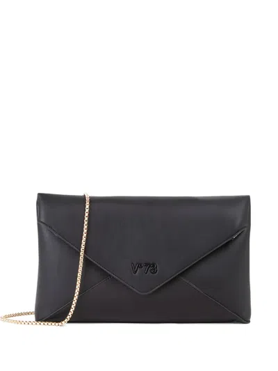 V73 Envelope-flap Clutch Bag In Black
