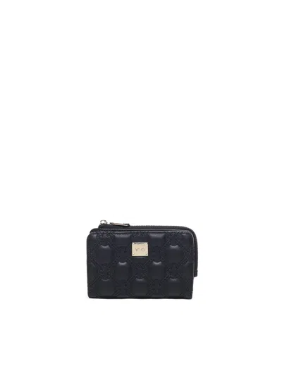 V73 Eva Quilted Effect Wallet In Black