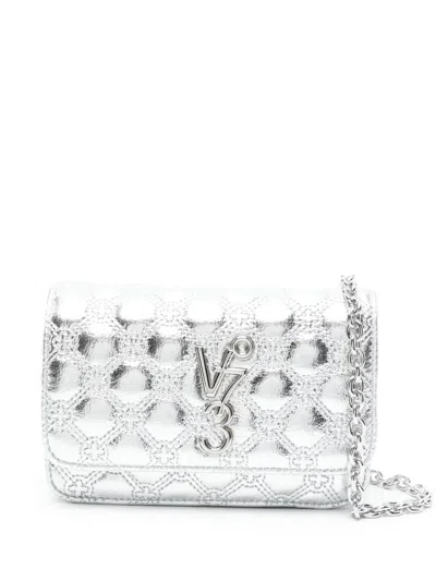 V73 Eva Quilted Shoulder Bag In Silver