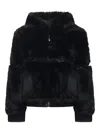 V73 Faux-fur Zip Jacket In Black