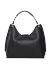 V73 Federica Circular-plaque Shoulder Bag In Black