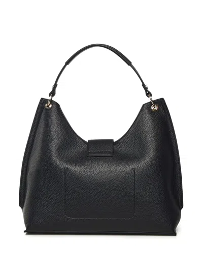 V73 Federica Circular-plaque Shoulder Bag In Black
