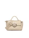 V73 Federica Circular-emblem Tote Bag In Neutral