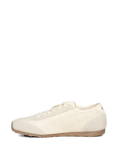 V73 Foldy Monogram-print Suede-panel Sneakers In White