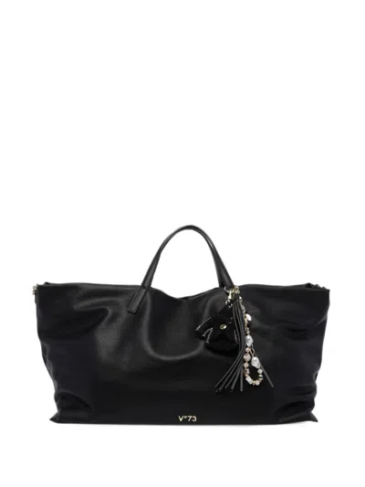 V73 Giada Charm-detail Tote Bag In Black