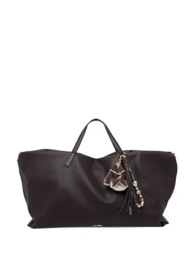 V73 Giada Charm-detail Tote Bag In Brown