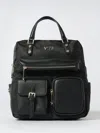 V73 Multi-pocket Top-handle Backpack In Black