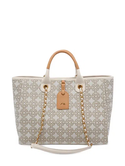 V73 Harriet Chain Tote Bag In White