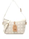V73 Harriet Monogram-pattern Zip Shoulder Bag In Neutral