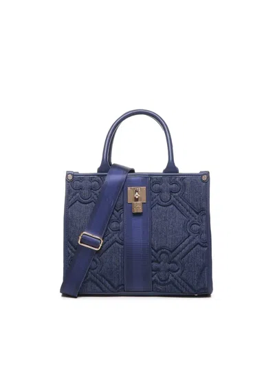 ★TOUT Y EST★ IRIS IRIS 30 Medium Denim Women's Tote Bag 12 V73 Iris Denim Tote Bag In Blue | ModeSens