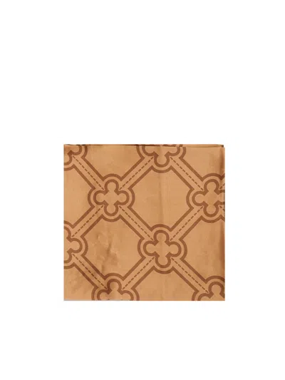 V73 Iris Foulard In Silk In Beige