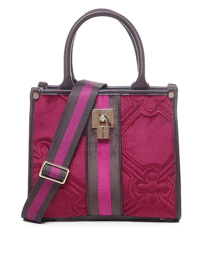 V73 Iris Quilted Tote Bag In Purple