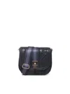V73 Iris Denim Shoulder Bag In Blue Noir
