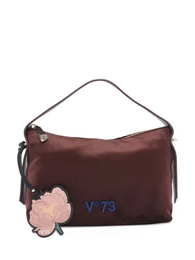 V73 Isabella Flower-charm Tote Bag In Red
