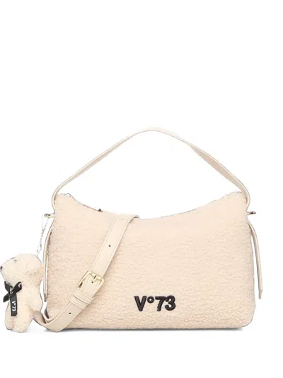 V73 Isabella Teddy-effect Shoulder Bag In Neutral