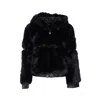 V73 Penny Hooded Faux-fur Jacket In Black