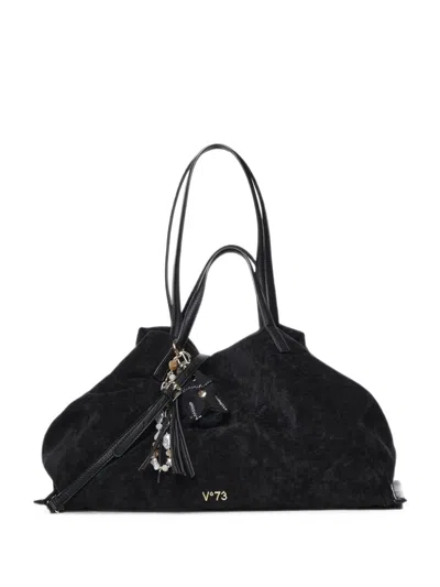 V73 Jade Fringe-charm Shoulder Bag In Brown