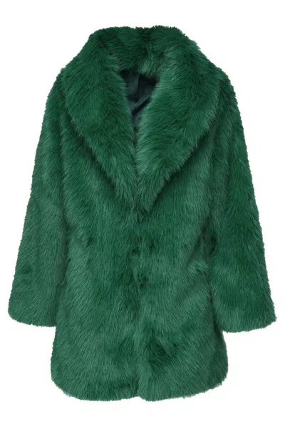 V73 Shearling Coat In Green