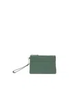 V73 Logo-lettering Clutch Bag In Green