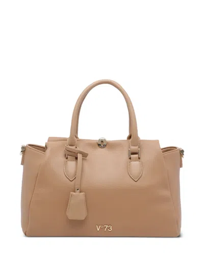 V73 Keira Logo-lettering Tote Bag In Neutral