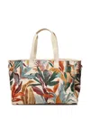 V73 Large Floral-print Tote Bag In Neutral