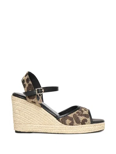 V73 Leopard-print Wedge Sandals In Multi