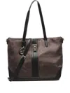 V73 Lock-detail Top-handle Shoulder Bag In Gray