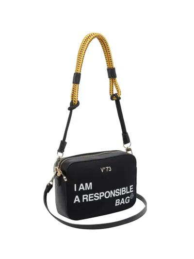 V73 Logo Cross Body Bag In Black